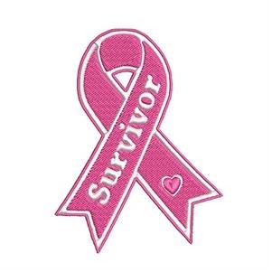 Pink Ribbon Awareness Embroidered Patch