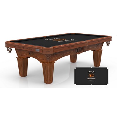 8' Professional Billiard Table, Laser Engraved, Chardonnay or Navajo Finish, Custom Hainsworth Cloth