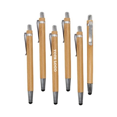 Eco Friendly Bamboo Touch Screen Ballpoint Pen