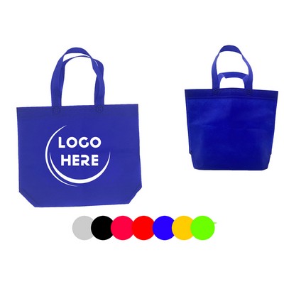 MOQ 50 PCS Sturdy Portable Reusable Non-woven Tote Bags with Handles for Shopping