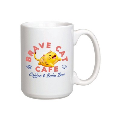 15 Oz. Full Color Sublimation White Ceramic Mug