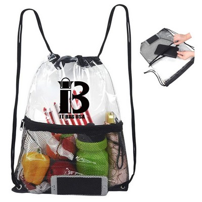 Transparent Drawstring Beach Bag