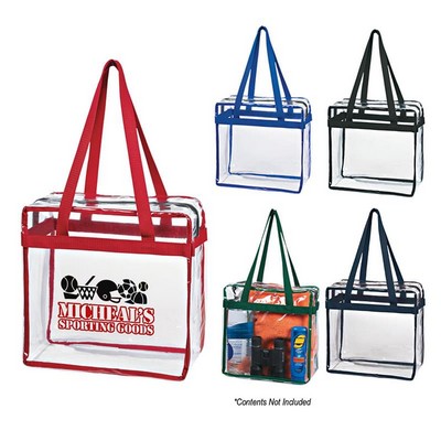 Clear Tote Bag With Zipper Closure