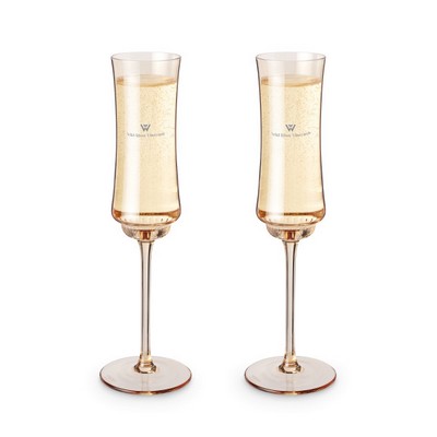 Twine Living® Tulip Champagne Flute in Amber