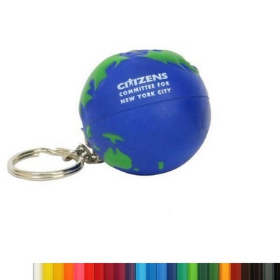 Earth Ball Stress Ball Key Chain