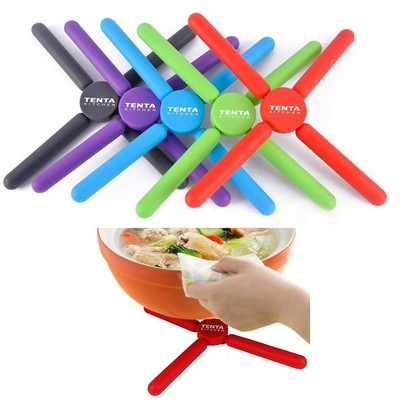 Foldable Silicone Trivets Space Saving Kitchen Utility