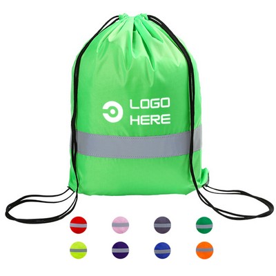 Reflective Drawstring Backpack