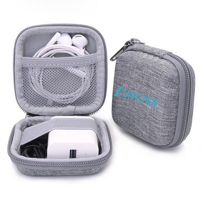 3.2 x 3.2 Inch EVA Travel Data Line Storage Bag Carrying Case