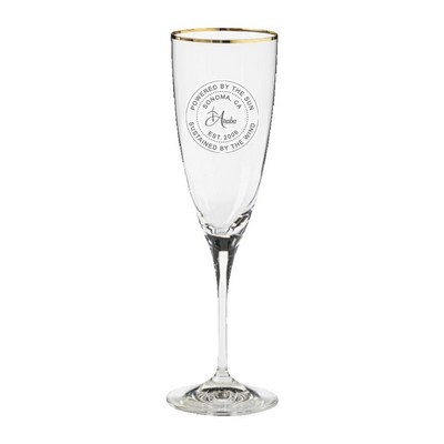 5.75oz. Gold Rimmed Champagne Flute