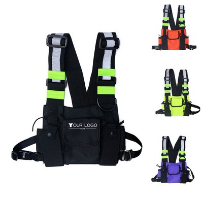 Reflective High Visibility Chest Vest Bag