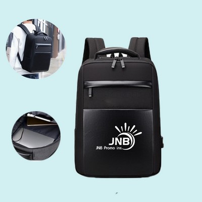 USB Leather Charger Backpack