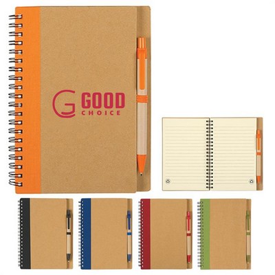 Kraft Paper Cover Notebook Kraft Paper Notepad With Pen