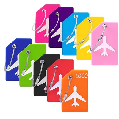 Silicone Luggage Suitcases Tags With Stainless Steel Loops