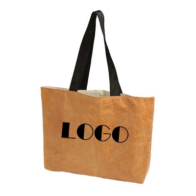 Washable Kraft Paper Tote Bag