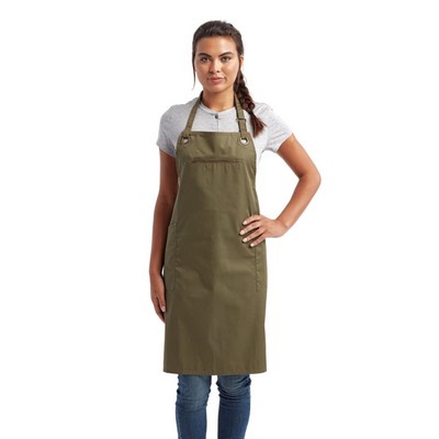 Artisan Collection By Reprime Unisex 'Barley' Contrast Stitch Recycled Bib Apron