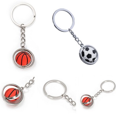 Spinner Sports Ball Keychain