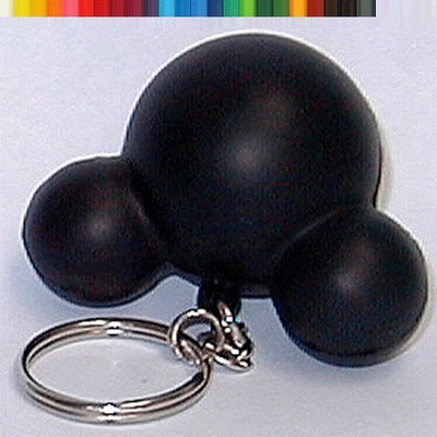 Mickey Mouse Head Shaped Stress Ball Keychain