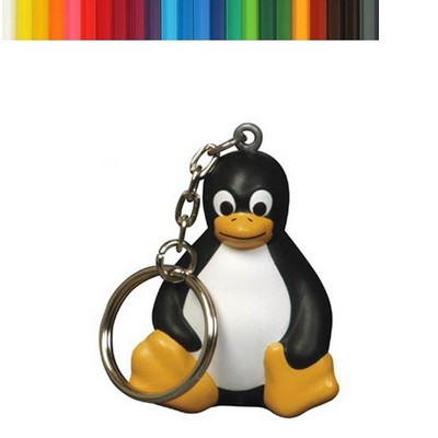 Sitting Penguin Stress Ball Keychain