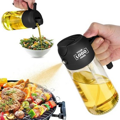 2-in-1 Olive Oil Dispenser and Sprayer Bottle