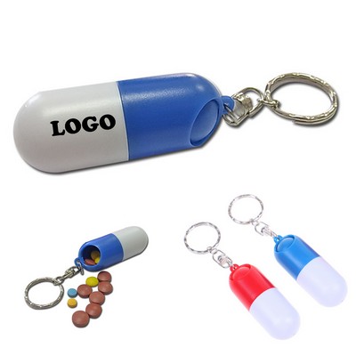 Pill Holder Keychain Portable Pill Case