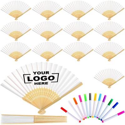 Elegant Wedding Handheld Paper Fan for Events