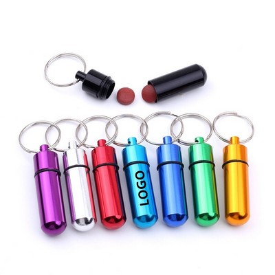 Aluminum Pill Case Keychain