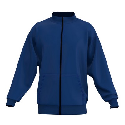 Cadet collar full zip sweatshirt