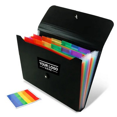 13-Pocket Expanding File Folder for Organized Document Storage