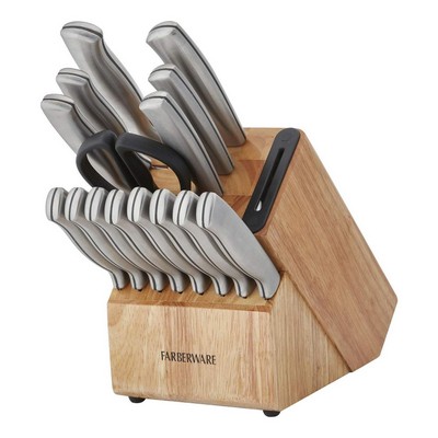 Farberware 16Pc Edgekeeper Self-Sharpening Knife Block Set Natural