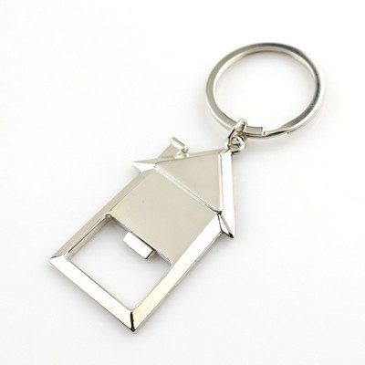 House-Shaped Bottle Opener Keychain