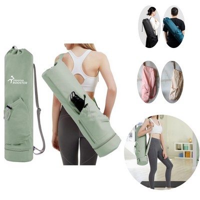 Yoga Mat Bag with Water Bottle Pocket and Bottom Wet Pocket