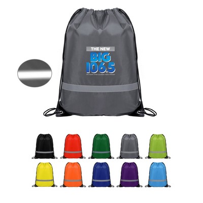 Reflective Visibility Drawstring Backpack