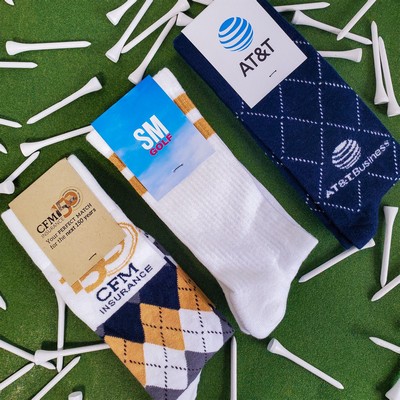 Patterned Golf Socks - Tee Off with Trendy Designs - American Made