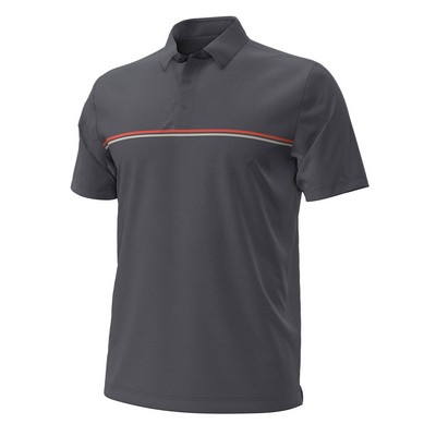 Under Armour® Drive Chest Stripe Golf Polo Shirt- Castlerock