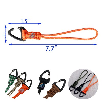 Tactical Backpack Accessories Safety Hand Wrist Strap Paracord Lanyard Keychain