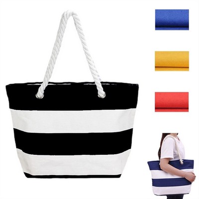 Large Volume Canvas Beach Tote Bag