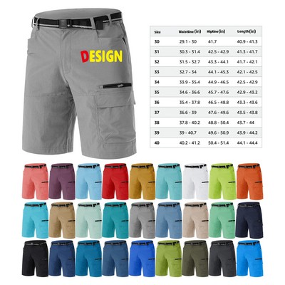 Men's Summer Outdoor Shorts Quick Dry Cargo Casual Work Hiking Shorts