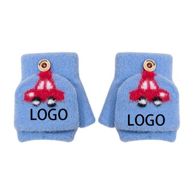 Baby & Toddler Warm Half-Finger Flip-Top Mittens