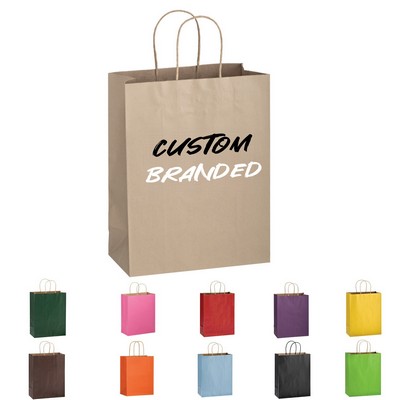 Matte Color Paper Shopper Tote Bag