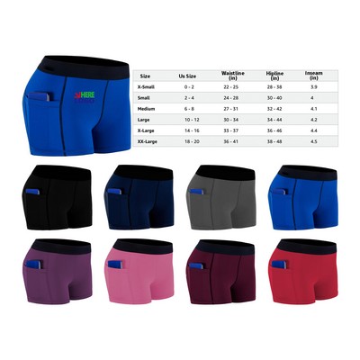 Women's Spandex Volleyball Shorts 3 Inches Workout Pro Shorts