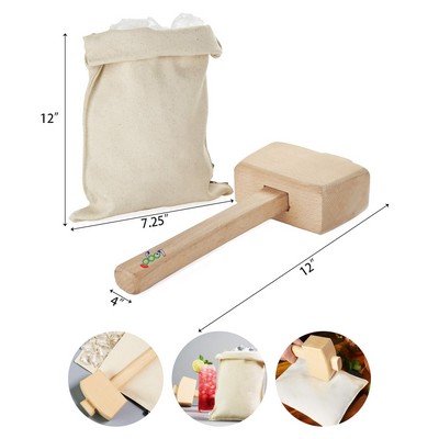 Professional Lewis Ice Bag and Mallet Manual Ice Crusher