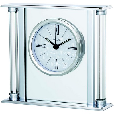 Bulova Clocks The Pearl Silver Mantle Clock