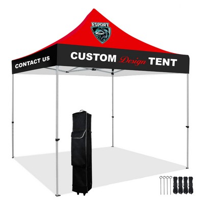 10' x 10' Custom Tent Kit with Steel Frame and Pop-Up Design