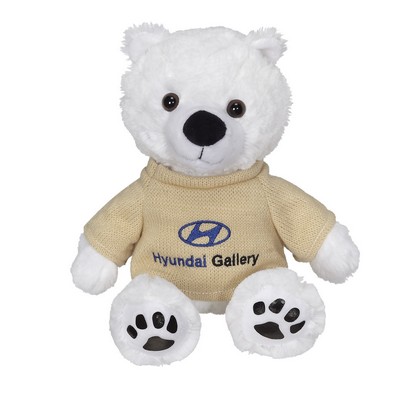 11" Justin Bear w/Machine Knit Embroidered Sweater