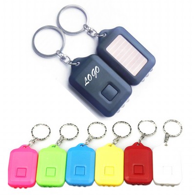 Backpack Pendant Lighting Mini Solar LED Flashlight Keychain