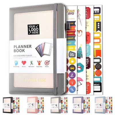 Undated Weekly Monthly Planner Organizer Notebook