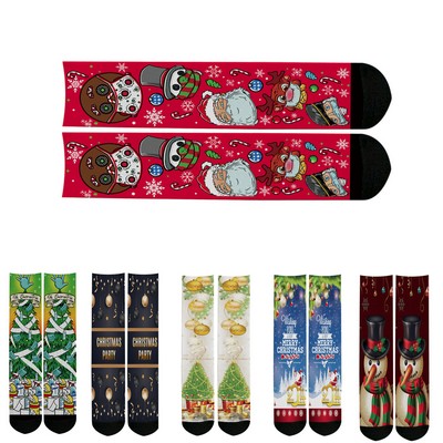 Vibrant Full-Color Custom Sublimation Socks