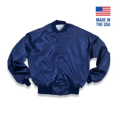 Nylon Satin Baseball Jacket - Domestic