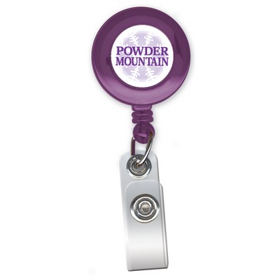 1.25" Round Full Color Translucent Badge Reel