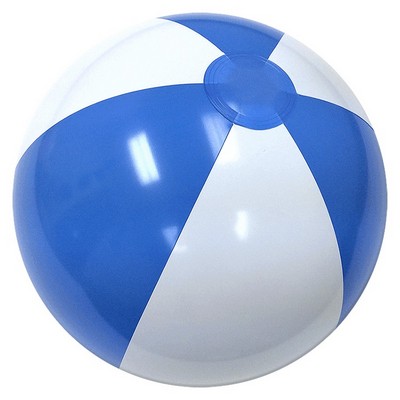 20" Alternating Light Blue and White Inflatable Beach Ball